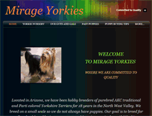 Tablet Screenshot of mirageyorkies.com